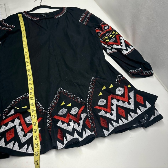 Free the Roses Black and Red Embellished A-line Dress size M - Picture 3 of 10